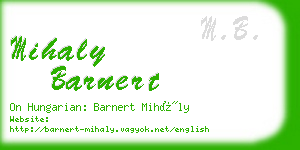 mihaly barnert business card